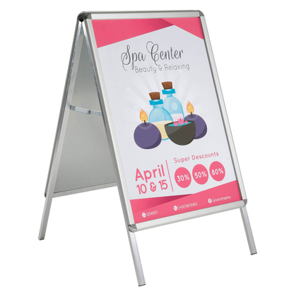 Artikelbild 2 für update displays Kundenstopper silber DIN A1 2 Fächer 63,7 x 80,0 x 100,5 cm, 1 St., Artikelnummer 217069