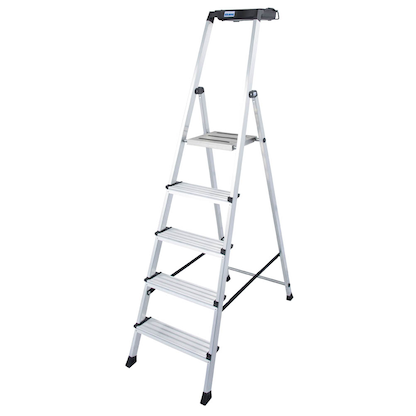 Artikelbild 2 für KRAUSE Stehleiter einseitig MONTO Secury mit Multi-Grip silber 5 Stufen, H: 185,0 cm, Artikelnummer 568939