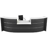 Artikelbild 1 für Kerkmann Empfangstheke BARI gebogen, anthrazit, weiß 357,5 x 122,5 x 112,0 cm, Artikelnummer 690457