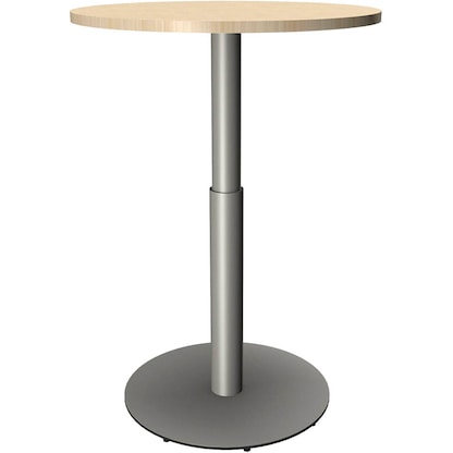 Artikelbild 3 für fm Konferenztisch Sidney königsahorn rund, Säulenfuß silber, 80,0 x 80,0 x 70,0 - 113,5 cm, Artikelnummer 268257