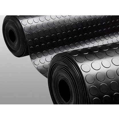 Artikelbild 2 für WESEMEYER Gummimatte mit Flachnoppen schwarz 120,0 x 500,0 cm, Artikelnummer 776514