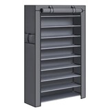 Artikelbild 1 für SONGMICS Schuhregal grau 88,0 x 28,0 x 160,0 cm, 1 St., Artikelnummer 262339