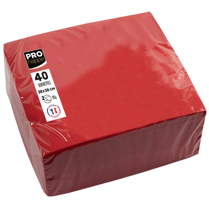 Artikelbild für PROnappe Servietten rot 2-lagig 38,0 x 38,0 cm, 40 St., Artikelnummer 361849