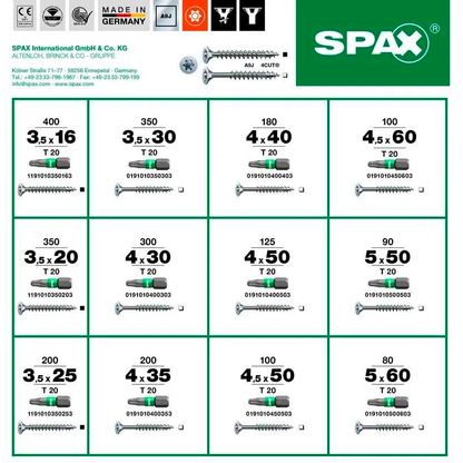 Artikelbild 3 für SPAX® Mehrzweckschrauben-Sortiment systainer T-Loc 5000009172010, Artikelnummer 745206