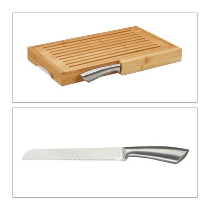 Artikelbild für relaxdays Schneidebrett Natur 40,0 x 24,0 cm 2-tlg., 1 Set, Artikelnummer 361404