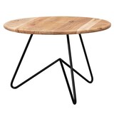 Artikelbild 1 für WOHNLING Couchtisch rund Massivholz akazie 60,0 x 60,0 x 39,0 cm, 1 St., Artikelnummer 907804