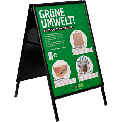 Artikelbild für update displays Kundenstopper schwarz DIN A1 2 Fächer 62,4 x 80,0 x 100,5 cm, 1 St., Artikelnummer 217477
