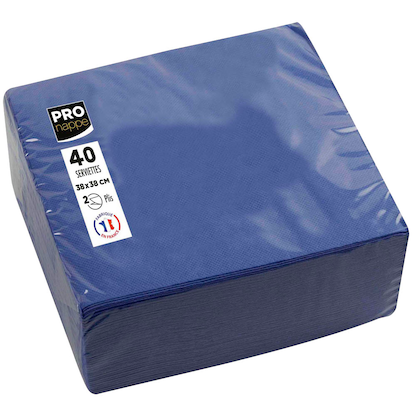 Artikelbild für PROnappe Servietten marineblau 2-lagig 38,0 x 38,0 cm, 40 St., Artikelnummer 361859