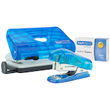 Artikelbild 1 für RAPESCO® Locher und Heftgeräte Set 1719 transparent blau, Artikelnummer 710349