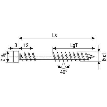 Artikelbild 5 für SPAX® Terrassenschrauben T25 Zylinderkopf Edelstahl A2 0537900500603 5 mm x 60 mm, 100 St., Artikelnummer 745139