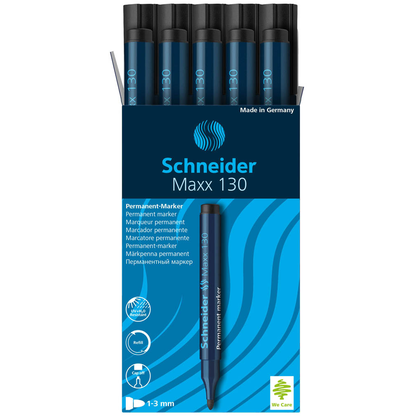 Artikelbild 2 für Schneider Maxx 130 Permanentmarker schwarz 1,0 - 3,0 mm, 10 St., Artikelnummer 779405