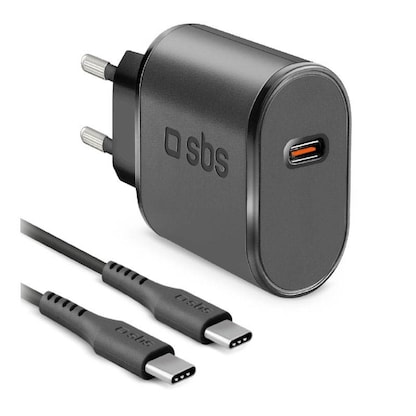 Artikelbild für sbs Ladekabel mit Adapter schwarz, Kabellänge: 1,0 m, 15 Watt, Artikelnummer 826814
