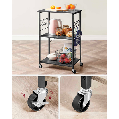 Artikelbild 6 für VASAGLE Küchenregal dunkelgrau,schwarz 60,0 x 40,0 x 89,0 cm, 1 St., Artikelnummer 759727