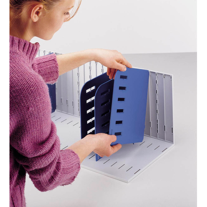 Artikelbild 3 für styro Sortierstation styrorac grau/blau mit 7 Fächern, Artikelnummer 370217