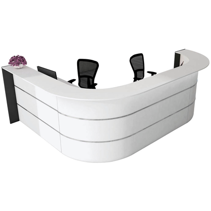 Artikelbild für Kerkmann Empfangstheke BARI L-Form, weiß, anthrazit 335,0 x 235,0 x 112,0 cm, Artikelnummer 690519