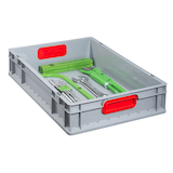 Artikelbild 1 für Allit ProfiPlus Eurobox grau, rot 40,0 x 60,0 x 12,0 cm, 1 St., Artikelnummer 837411
