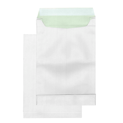Artikelbild für MAILmedia Faltentaschen Securitex DIN B4 ohne Fenster weiß mit 5,0 cm Falte, 100 St., Artikelnummer 206704