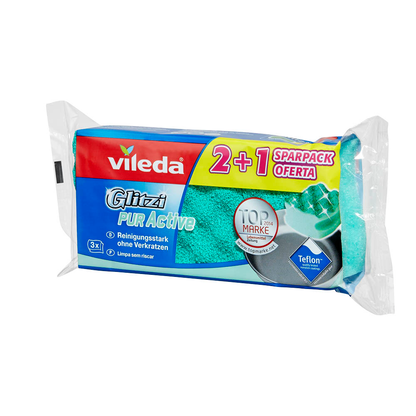 Artikelbild 5 für vileda Glitzi PUR Active Topfreiniger, 3 St., Artikelnummer 583265