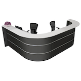 Artikelbild 1 für Kerkmann Empfangstheke BARI L-Form, anthrazit, weiß 335,0 x 235,0 x 112,0 cm, Artikelnummer 690521