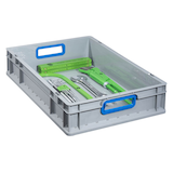 Artikelbild 1 für Allit ProfiPlus Eurobox grau, blau 40,0 x 60,0 x 12,0 cm, 1 St., Artikelnummer 837430