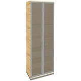 Artikelbild 1 für fm Aktenschrank Sidney, 4260267329313 königsahorn, Acrylglas satiniert 5 Fachböden 80,0 x 44,2 x 222,1 cm, Artikelnummer 565113