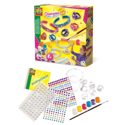 Artikelbild für SES Creative® Schmuck-Basteln-Set Diamanzo Ringe&Armbänder mehrfarbig, Artikelnummer 110709