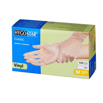 Artikelbild 2 für HYGOSTAR unisex Einmalhandschuhe CLASSIC transparent Größe M, 100 St., Artikelnummer 597666