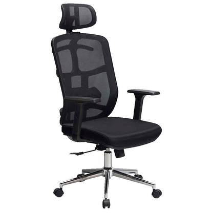 Artikelbild für AMSTYLE Bürostuhl, SPM1.450 Stoff schwarz, Gestell silber, Artikelnummer 314874