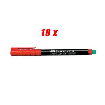 Artikelbild für FABER-CASTELL MULTIMARK 1513 Folienstifte rot 0,6 mm permanent, 10 St., Artikelnummer 814525