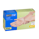 Artikelbild 1 für HYGOSTAR unisex Einmalhandschuhe CLASSIC transparent Größe M, 100 St., Artikelnummer 597666