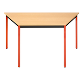 Artikelbild 1 für SODEMATUB Mehrzwecktisch buche, rot Trapezform, Vierkantrohr rot, 70,0/140,0 x 70,0 x 74,0 cm, Artikelnummer 479972
