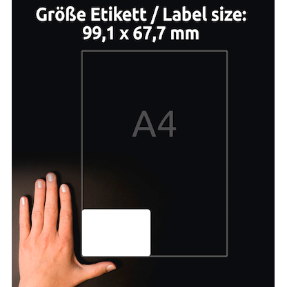 Artikelbild 5 für AVERY Zweckform Versandetiketten L7165-100 weiß 99,1 x 67,7 mm, 100 Blatt, Artikelnummer 358028