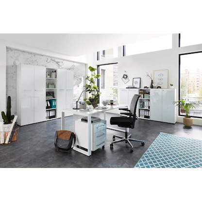 Artikelbild 5 für GERMANIA Aktenregal Monteria weiß 50,0 x 37,0 x 196,0 cm, 1 St., Artikelnummer 121622