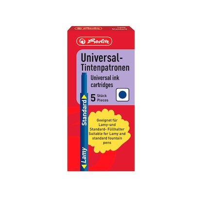 Artikelbild für herlitz Tintenpatronen für Füller Universal blau, 5 St., Artikelnummer 573828