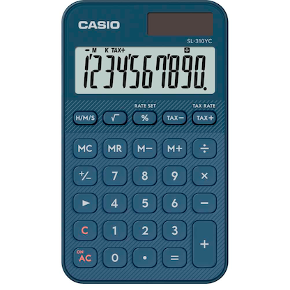 Artikelbild für CASIO SL-310YC-NY Taschenrechner marineblau, Artikelnummer 776516