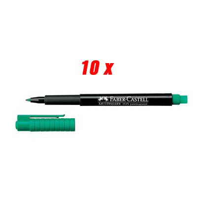 Artikelbild für FABER-CASTELL MULTIMARK 1513 Folienstifte grün 0,6 mm permanent, 10 St., Artikelnummer 814533