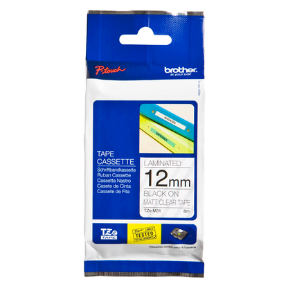 Artikelbild 2 für brother Schriftband TZe-M31 TZEM31, 12 mm, schwarz auf transparent, 1 St., Artikelnummer 224562