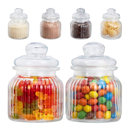 Artikelbild für relaxdays Vorratsdosen 15,5 cm hoch transparent 0,7 l, 6 St., Artikelnummer 562407