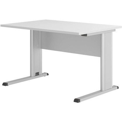 Artikelbild 6 für HAMMERBACHER Inader Schreibtisch lichtgrau rechteckig, C-Fuß-Gestell silber 120,0 x 80,0 cm, Artikelnummer 842000