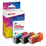 Artikelbild 1 für edding EDD-301 cyan, magenta, gelb Druckerpatronen kompatibel zu Canon CLI-526 C/M/Y, 3er-Set, Artikelnummer 280628