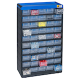 Artikelbild 1 für Allit VarioPlus Kleinteilemagazin schwarz, blau 30,0 x 13,5 x 52,5 cm, 1 St., Artikelnummer 837652