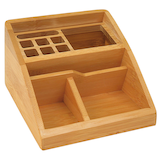 Artikelbild 1 für WEDO Schreibtisch-Organizer Bambus braun Bambus 4 Fächer 12,3 x 15,4 x 9,0 cm, Artikelnummer 260087