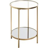 Artikelbild 1 für HAKU Möbel Beistelltisch rund Spiegel, Sicherheitsglas gold 39,0 x 39,0 x 55,0 cm, 1 St., Artikelnummer 772461