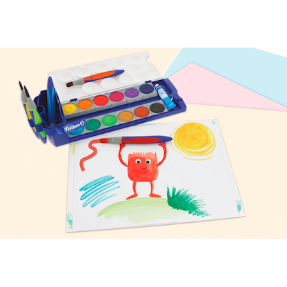 Artikelbild 10 für Pelikan K12 blau Wasserfarbkasten 12 Farben, Artikelnummer 746487