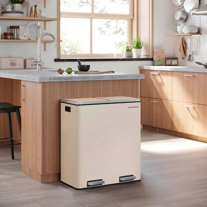 Artikelbild 8 für SONGMICS Mülltrenner 2x 30,0 l cremeweiß, 1 St., Artikelnummer 260978