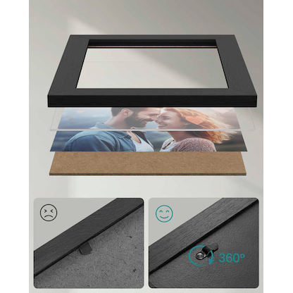 Artikelbild 5 für SONGMICS 10 Bilderrahmen-Set schwarz, 10 St., Artikelnummer 759789