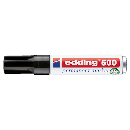 Artikelbild 3 für edding 500 Permanentmarker schwarz 2,0 - 7,0 mm, 1 St., Artikelnummer 311001