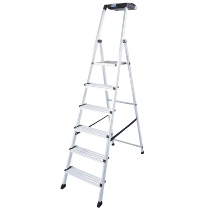 Artikelbild 2 für KRAUSE Stehleiter einseitig MONTO Secury mit Multi-Grip silber 6 Stufen, H: 210,0 cm, Artikelnummer 568941