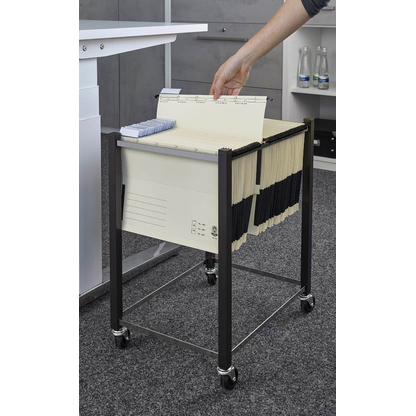 Artikelbild 9 für LEITZ Hängemappenwagen braun für bis zu 40 A4 oder 30 A3 Hängemappen, Artikelnummer 801516