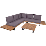 Artikelbild 1 für Garden Pleasure Loungegruppe ACAPULCO anthrazit, schwarz Holz, Metall, 13-teilig, Artikelnummer 897732
